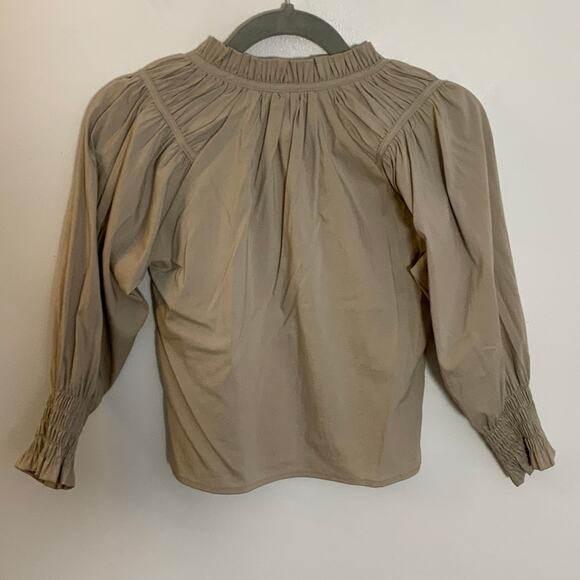 Pleat. Blair Blouse Taupe - Picture 5 of 5